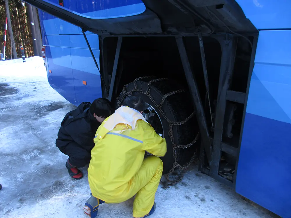 雪対策チェーン スキー研修
